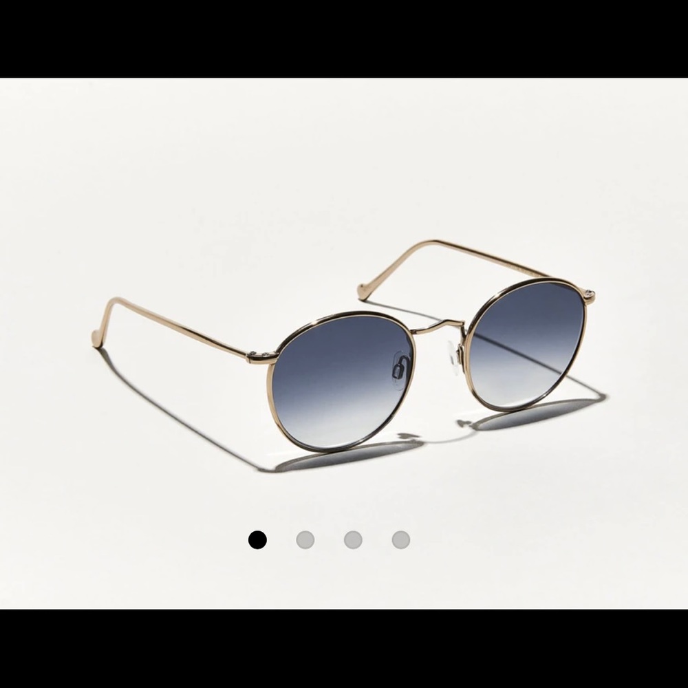 UNISEX MOSCOT ROUND GOLD SUNGLASSES. NEW